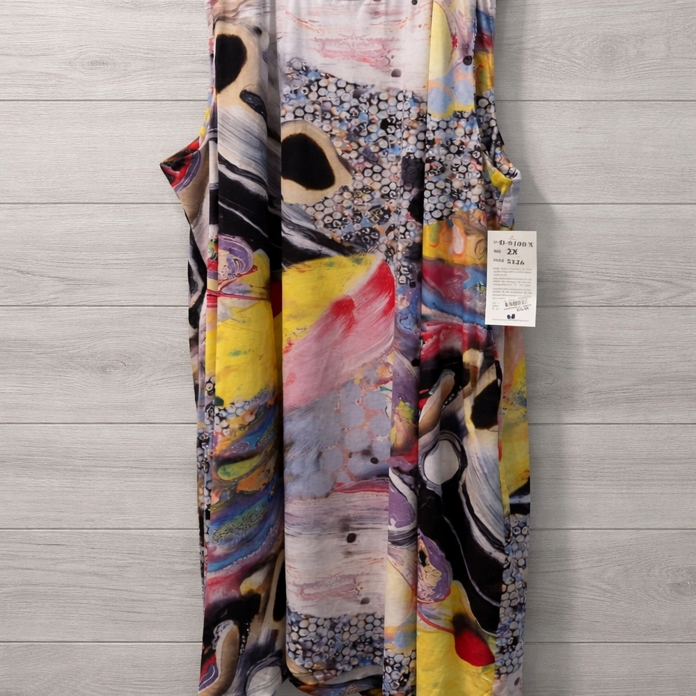 Colorful Abstract Sleeveless Dress